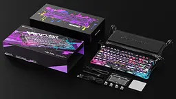 Клавіатура GravaStar Mercury V75 Pro 80keys Magnetic Jade Gaming 8K USB-A RGB Neon Graffiti (GSV75PRO_U_CG_BLK) - мініатюра 15