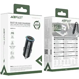 Автозаряджання 2xUSB 95W (USB-C + USB-A) B16 Acefast - мініатюра 5