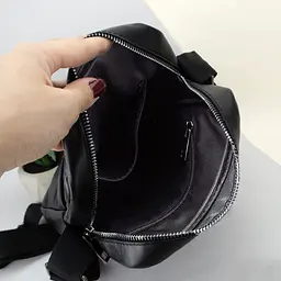 Сумка чорна чоловіча Handycover S432 шкіряна гладенька - мініатюра 2