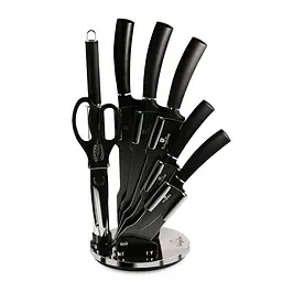 Набір ножів на підставці 8 предметів Black Silver Collection Berlinger Haus kuh0008895 - мініатюра 1