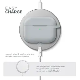 Силіконовий чохол для навушників Apple AirPods Pro, Hang Case, блакитний, ультратонкий захисний кейс товщиною 2 мм, захист від подряпин, пилу та ударів, компактний, з карабіном для кріплення, ArmorStandart (ARM56060) - мініатюра 7