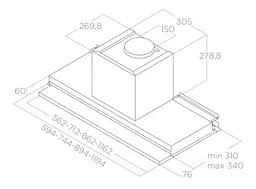 Витяжка Elica BOXIN LX/BL MAT/A/60 - мініатюра 5