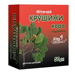 Фіточай "Крушини кора подрібнена" 50 г, дієтична добавка