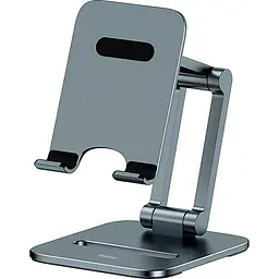 Підставка для смартфона Baseus Desktop Biaxial Foldable Metal Stand Gray (LUSZ000013) [134780]
