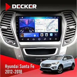 Штатна магнітола Hyundai Santa Fe 2012-2018 CAN Decker D9-006 4x64, 4G Decker (НФ-00003616)
