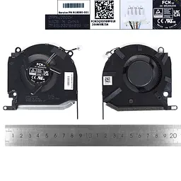 Вентилятор для HP Omen 16-K 16-N TPN-Q280, (5V CPU fan, N18090-001, 0FPKJ0000H, FCN DFS5L32G164865) - мініатюра 3