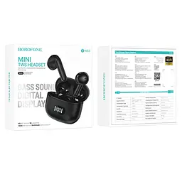 Навушники Borofone BW53 Elegant true wireless BT headset Black - мініатюра 3