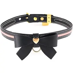 Повідець Lockink Sevanda Love Heart Butterfly LeaTher Collar Set - Black - мініатюра 3