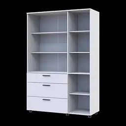 Шафа для одягу Doros Торн Білий 3 ДСП/3Ш (полиці) 135х51.6х200 (44900486) - мініатюра 5
