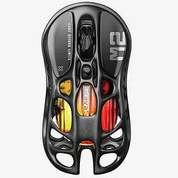 Бездротова миша GravaStar Mercury M2, BT/WL/USB-A, RGB, чорний (GRAVASTARM2_BLK) - мініатюра 1