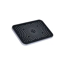 Верхній душ Qtap Hlavova 260x180 мм прямокутний QTHLA107CRM45784 Chrome/Black, Чорний матовий