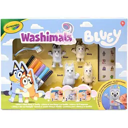 Набір для творчості Crayola Washimals Bluey 4 персонажі, 6 фломастерів та 40 наліпок (74-0253) - мініатюра 3