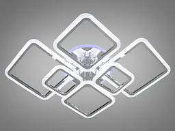 Люстра стельова LED Diasha A8160/6HR, 150W, 3200K-6500K, хром, сучасний стиль з пультом, диммером, акрилова - мініатюра 7