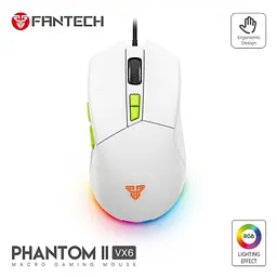 Ігрова дротова мишка Fantech VX6 Venom Go Phantom II 400-7200DPI 60IPS 1.8 м White - мініатюра 2