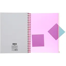 Зошит на пружині Buromax Neon А4 (210x297) 120 аркушів 3 PVC рожевий (BM.24349911-10) - мініатюра 2