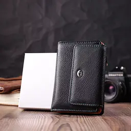 Стильний гаманець для жінок із натуральної шкіри ST Leather 22501 чорний - мініатюра 10