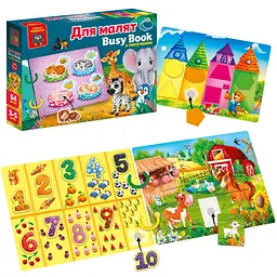 Розвивальна гра Vladi Toys з липучками "Бізі бук. Для малюків" (VT1310-07) (в асортименті)