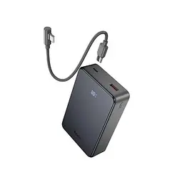 Зовнішній акумулятор HOCO J170A Starlight 22.5W+PD20W fully compatible power bank with cable(20000mAh) Metal Gray - мініатюра 5