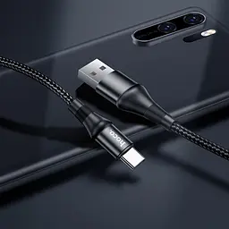 Кабель Hoco X50 Excellent charging data cable for Type-C Black - мініатюра 2
