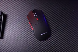 Мишка XTRIKE ME GW-613, ігрова бездротова Bluetooth+2.4G+Type-C, 10000dpi., 6кн., RGB, чорна (GW-613)