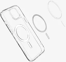 Чехол Spigen Ultra Hybrid MagSafe для iPhone 15 Plus White (ACS06660) + защитное стекло - мініатюра 8