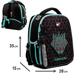 Рюкзак шкільний каркасний Yes Robohero H-100 - мініатюра 2