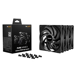 Вентилятор be quiet! Pure Wings 3 120mm PWM High-Speed 3-Pack Чорний (BL140) - мініатюра 3