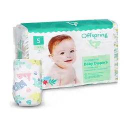 Підгузки Offspring Dinoland Розмір S 3-6 кг 48 шт (DP-OI-FAT-S48P-DNL)