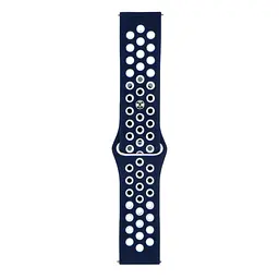 Ремінець Universal 22mm Silicone N Sport Samsung/Amazfit/Huawei Blue White (29272_3337592) - мініатюра 2
