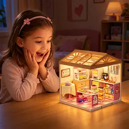 Конструктор-румбокс Mini House серії Інтер'єр Кондитерська зі світлом (8008) - мініатюра 6