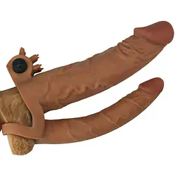 Насадка на пеніс Lovetoy Pleasure X-Tender Series, 19.8 см (коричневий) - мініатюра 3
