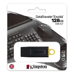 USB-накопичувач KINGSTON 128GB Black/Yellow (DTX/128GB) - мініатюра 3