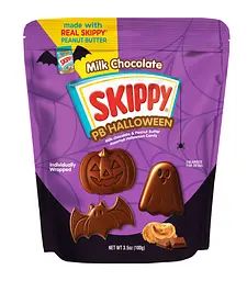 Шоколадні цукерки SKIPPY Milk Chocolate Peanut Butter Halloween Shapes Candy 100г