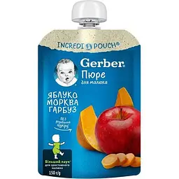 Пюре Gerber Pouch в асортименті при покупці Gerber на суму від 249 грн. К-ть подарунків обмежена. На 1 замовлення - 1 подарунок. 