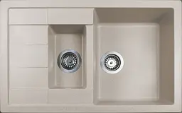 Кухонна мийка Adamant ANILA PLUS avena 775x495x200 мм, з крилом 77,5 см
