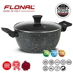 Каструля Flonal Pietra Lavica 2,4 л з кришкою (PLICV2080) - мініатюра 2