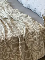 Плед двосторонній мусліновий євро L&M Home Textiles 20292 200х220 см бежевий - мініатюра 3