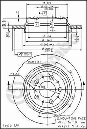 Гальмівний диск Brembo (08.7765.75)