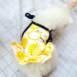 Сукня для собак PetCircle "Лимончики" біла L Petcircle Summer zoo0005942 - мініатюра 3