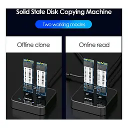 Док-станція для накопичувачів Maiwo 2*NVMe M.2 SSD Key M/B+M USB 3.1 Gen2 Type-C (K3016P) - мініатюра 8