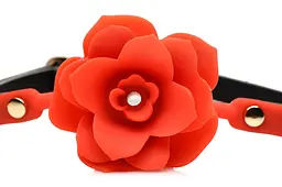 Кляп Master Series Blossom Silicone Rose Gag - Red - мініатюра 3