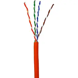 Кабель кручена пара Gear UTP 4x2x0,51 Cat5E, CCA, LSZH низькодимний для внутрішніх робіт, помаранчевий, 305m