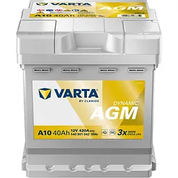 Аавтомобільний акумулятор Varta Silver Dynamic А10 AGM 6СТ-40Ah АзЕ 420А (EN) 540901042