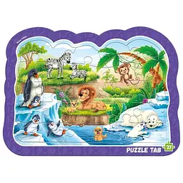 Пазли-вкладинки "Тварини зоопарку" Vladi Toys RK7020-02