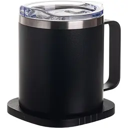 Чашка TheGeneral ThermoHub з підігрівом бездротовою зарядкою та LED індикатором 15W 330 мл чорна (40021321-01) - мініатюра 2