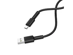 Кабель Borofone BX31 Soft Silicone USB Type-A to USB Type-C 1m Black (6931474710390) - мініатюра 2
