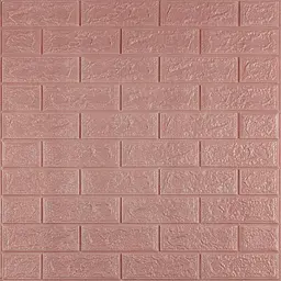 Панель стінова Sticker Wall 3D 700х770х5мм цегла рожево-лілова SW-00002439