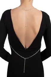 Сріблястий ланцюжок для бюста Bijoux Pour Toi – Elena Silver зі стразами - миниатюра 2