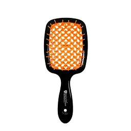 Щітка для волосся Salon Professional продувна 20 см SP0099 SL, Чорна з помаранчевим