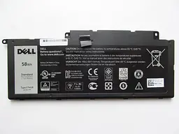 Акумулятор для ноутбука Dell Inspiron 15-7537 F7HVR, 58Wh (3800 mAh), 4cell, 14.8V, Li-ion, чорний
